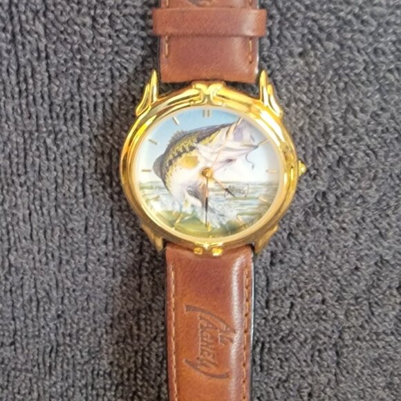 Al Agnew Wildlife Collection Bass Watch New in Box - Picture 3 of 4
